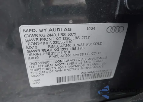 2025 Audi Q5 Premium 40 Tfsi Quattro S Tronic z USA, uszkodzony, nr VIN WA1ABAFY5S2025317